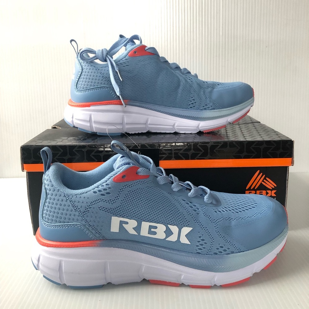 NWT RBX Women’s Blue White Coral Athletic Sneakers size 8
